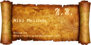 Nikl Melinda névjegykártya