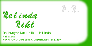 melinda nikl business card